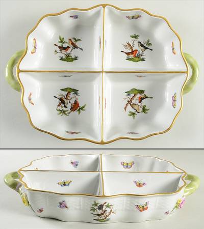 Rothschild Bird (RO) 4 Part Handled Hors d'Oeuvre Dish