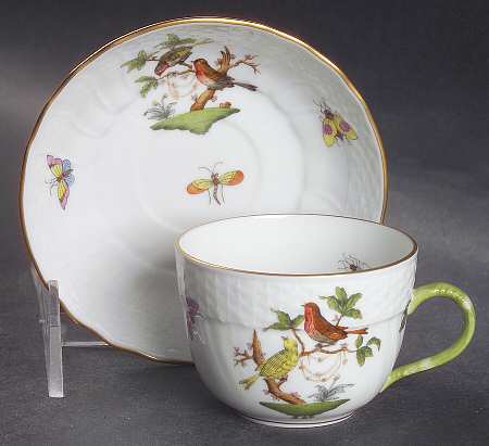 Rothschild Bird (RO) Flat Demitasse Cup & Saucer Set