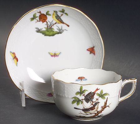 Rothschild Bird (RO) Flat Cup & Saucer Set