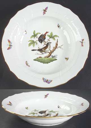 Rothschild Bird (RO) Large Rim Soup Bowl