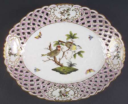Rothschild Bird (RO) 11" Oval Open Weave Basket