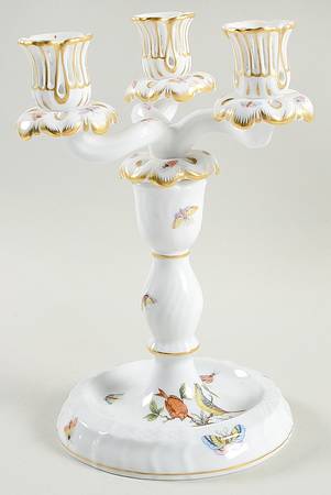 Rothschild Bird (RO) 9" Three Light Candlestick (Uses a Candle Arm)
