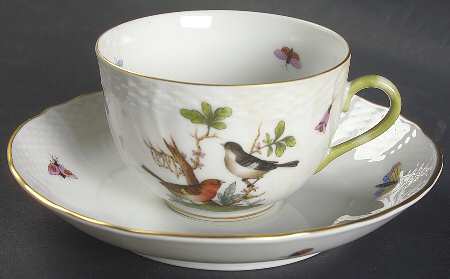 Rothschild Bird (RO) Flat Cup & Saucer Set