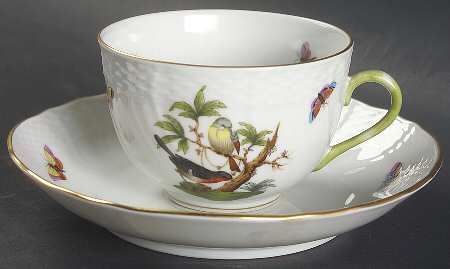 Rothschild Bird (RO) Flat Cup & Saucer Set