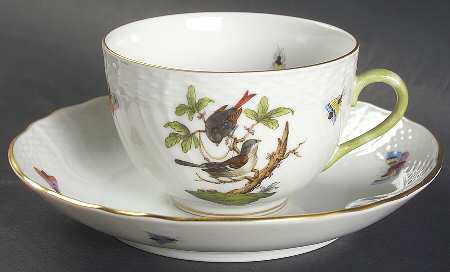 Rothschild Bird (RO) Flat Cup & Saucer Set
