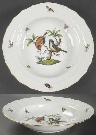 Rothschild Bird (RO) Large Rim Soup Bowl