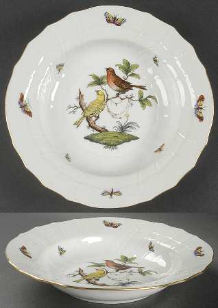 Rothschild Bird (RO) Large Rim Soup Bowl