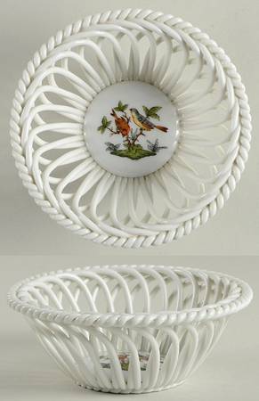 Rothschild Bird (RO) 4" Round Open Weave Basket