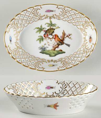 Rothschild Bird (RO) 5" Oval Open Weave Basket