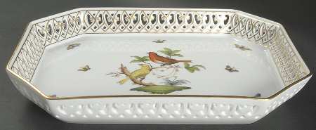Rothschild Bird (RO) 12" Oblong Pierced Tray