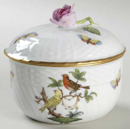 Rothschild Bird (RO) Sugar Bowl & Lid