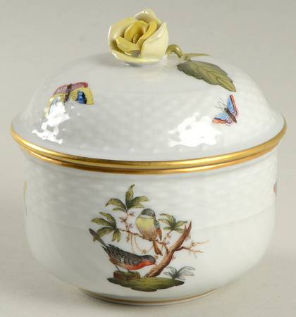 Rothschild Bird (RO) Sugar Bowl & Lid