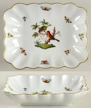 Rothschild Bird (RO) 7" Rectangular Nut Dish