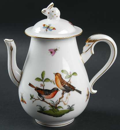 Rothschild Bird (RO) Individual Coffee Pot & Lid