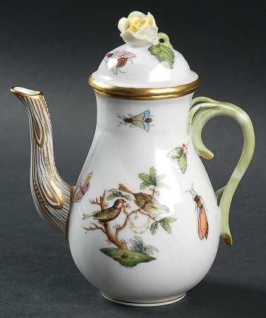 Rothschild Bird (RO) Miniature Coffee Pot & Lid
