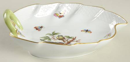 Rothschild Bird (RO) 7" Leaf Dish by Herend