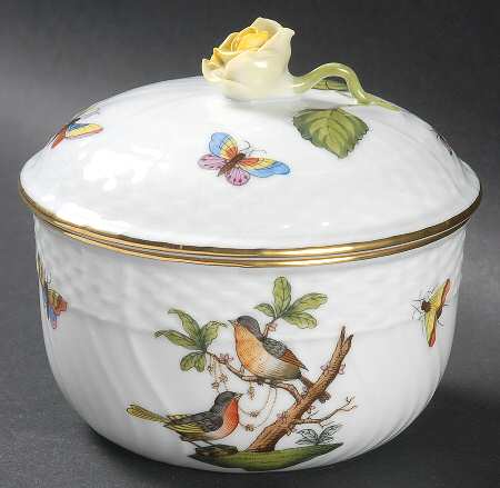 Rothschild Bird (RO) Sugar Bowl & Lid