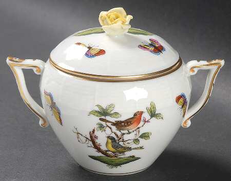 Rothschild Bird (RO) Sugar Bowl & Lid