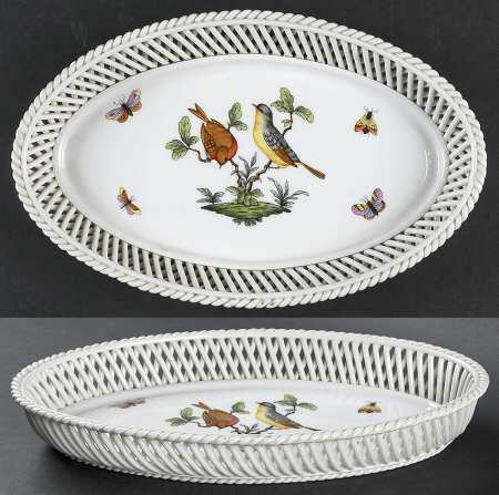 Rothschild Bird (RO) 10" Oval Open Weave Basket