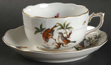 Rothschild Bird (RO) Flat Cup & Saucer Set