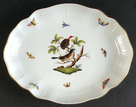 Rothschild Bird (RO) 10" Oval Dish