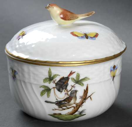 Rothschild Bird (RO) Sugar Bowl & Lid