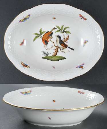 Rothschild Bird (RO) 10" Oval Vegetable Bowl