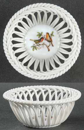 Rothschild Bird (RO) 3" Round Open Weave Basket