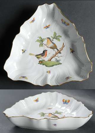 Rothschild Bird (RO) 10" Triangular Vegetable Bowl