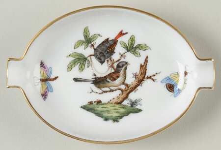 Rothschild Bird (RO) 4" Oval Ashtray with Lips