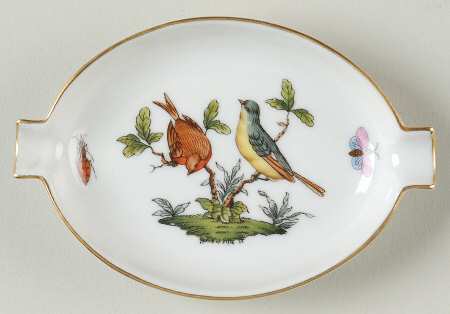 Rothschild Bird (RO) 4" Oval Ashtray with Lips