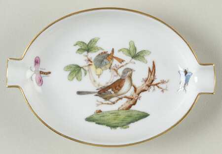 Rothschild Bird (RO) 4" Oval Ashtray with Lips