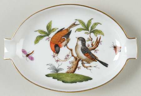 Rothschild Bird (RO) 5" Oval Ashtray with Lips