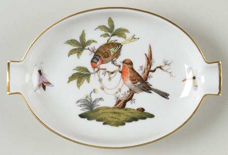 Rothschild Bird (RO) 5" Oval Ashtray with Lips