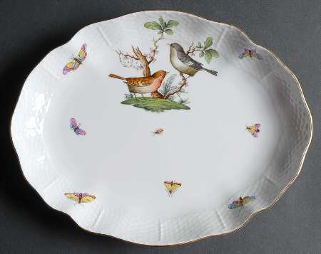 Rothschild Bird (RO) 10" Oval Dish