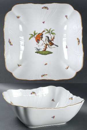 Rothschild Bird (RO) 10" Square Salad Serving Bowl