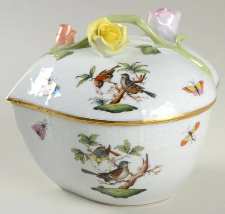 Rothschild Bird (RO) Heart Shape Box & Lid