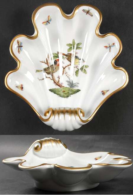 Rothschild Bird (RO) 9" Shell Shaped Dish