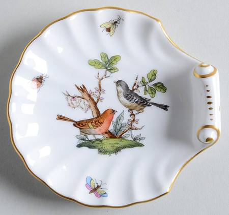 Rothschild Bird (RO) 4" Shell Shaped Dish