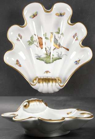 Rothschild Bird (RO) 9" Shell Shaped Dish