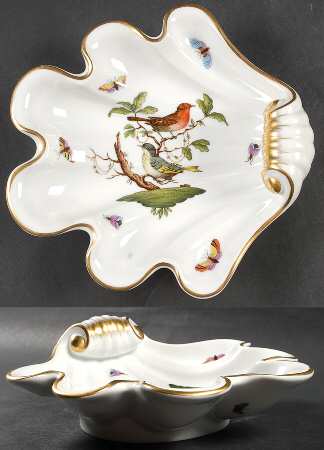 Rothschild Bird (RO) 9" Shell Shaped Dish