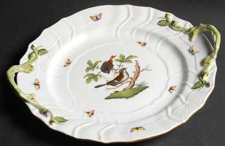 Rothschild Bird (RO) 12" Handled Chop Plate (Round Platter)