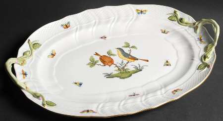 Rothschild Bird (RO) 15" Oval Handled Platter