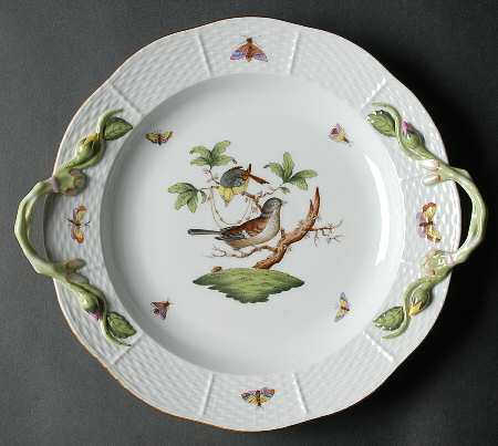 Rothschild Bird (RO) Handled Cake Plate
