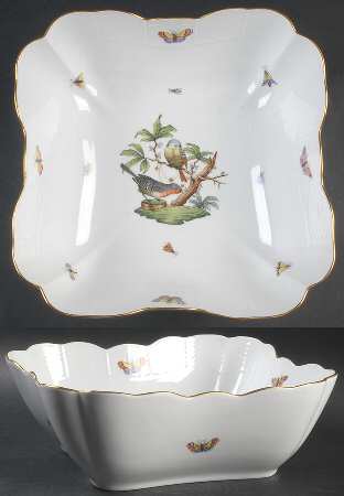 Rothschild Bird (RO) 10" Square Salad Serving Bowl