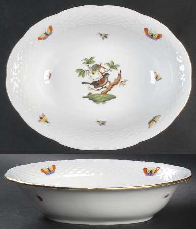 Rothschild Bird (RO) 10" Oval Vegetable Bowl