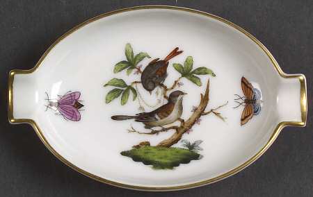 Rothschild Bird (RO) 3" Oval Ashtray with Lips