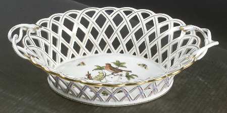 Rothschild Bird (RO) 11" Oval Open Weave Basket