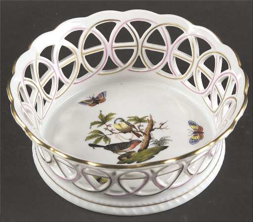 Rothschild Bird (RO) 7" Round Open Weave Basket