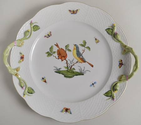 Rothschild Bird (RO) 12" Handled Chop Plate (Round Platter)